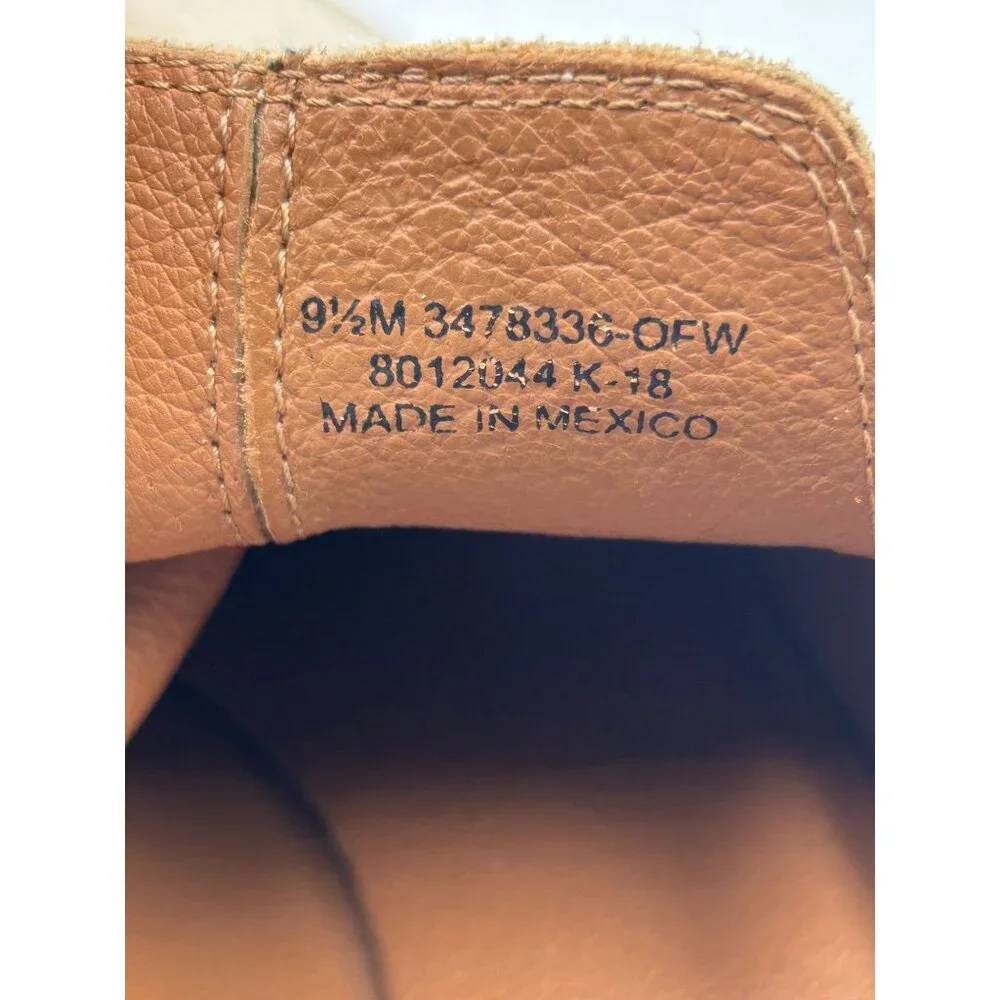 Frye Women Distressed Beige Leather Ray Harness Western Ankle Boots Sz 9.5 3255 - Picture 8 of 16